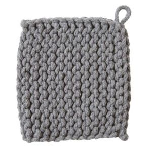 Crochet Trivet Potholder by tag - gray